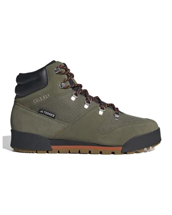 Pantofi cu segmente de piele intoarsa pentru drumetii Terrex Snowpitch, Negru/Kaki