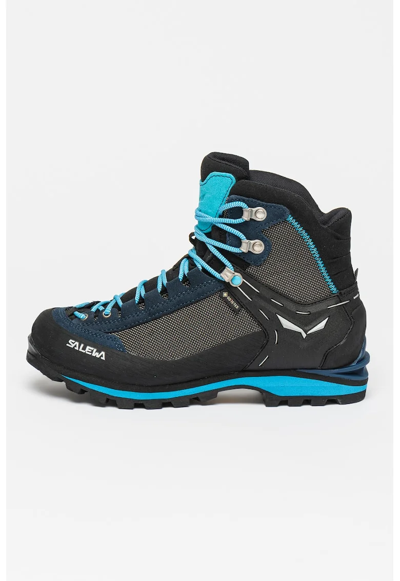 Pantofi mid-high pentru trekking Crow GTX, Negru/Albastru inchis
