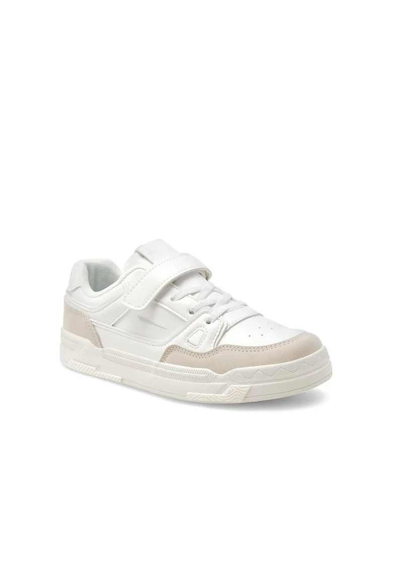 Pantofi sport copii,  566793, Piele ecologica, Alb