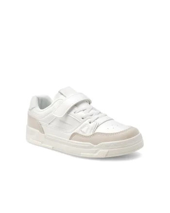 Pantofi sport copii,  566793, Piele ecologica, Alb