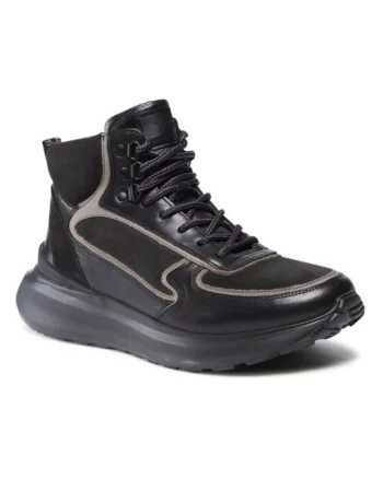 Pantofi sport barbati,  Piele naturala, Negru, 5904862389301