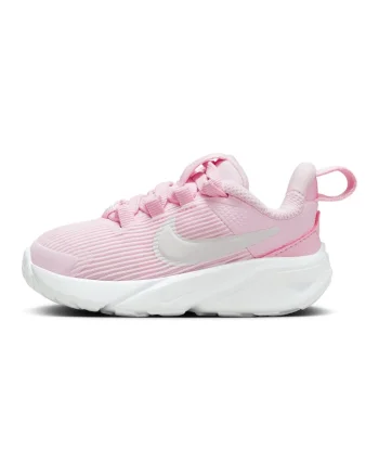 Pantofi cu insertii sintetice, pentru alergare Star Runner 4, Roz pastel/Alb optic