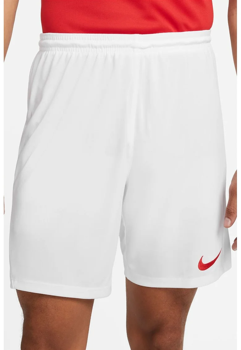 Pantaloni scurti cu tehnologie Dri-FIT pentru fotbal Park III, Alb/Rosu inchis