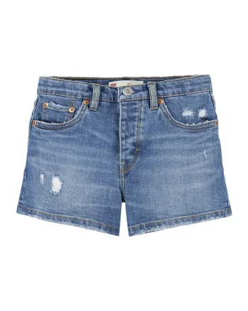 Pantaloni scurti de denim cu detalii cu aspect deteriorat 501