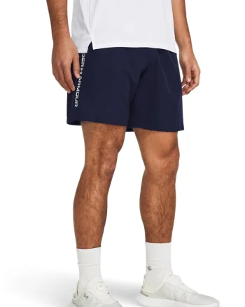 Pantaloni scurti cu detaliu cu logo discret pentru fitness UA Tech™ Wordmark, Bleumarin