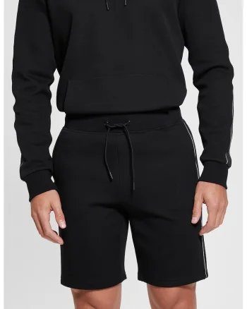 Pantaloni scurti din amestec de bumbac, Negru