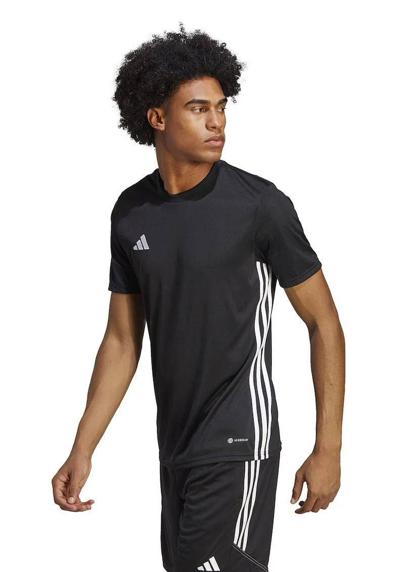Tricou slim-fit pentru fotbal Tabela 23, Negru