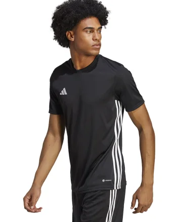 Tricou slim-fit pentru fotbal Tabela 23, Negru