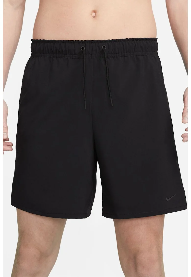 Pantaloni scurti cu snur de ajustare pentru fitness Unlimited, Negru