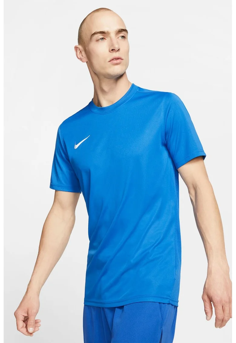 Tricou cu tehnologie Dri-Fit pentru fotbal, Albastru deschis