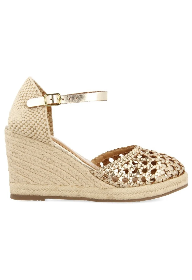 Sandale-espadrile wedge Serignan 28415, Auriu