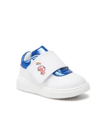 Pantofi sport baieti,  300121214, Alb, Piele naturala, Alb