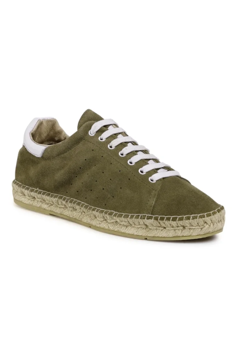 Espadrile barbati,  Piele naturala, 475212, Verde