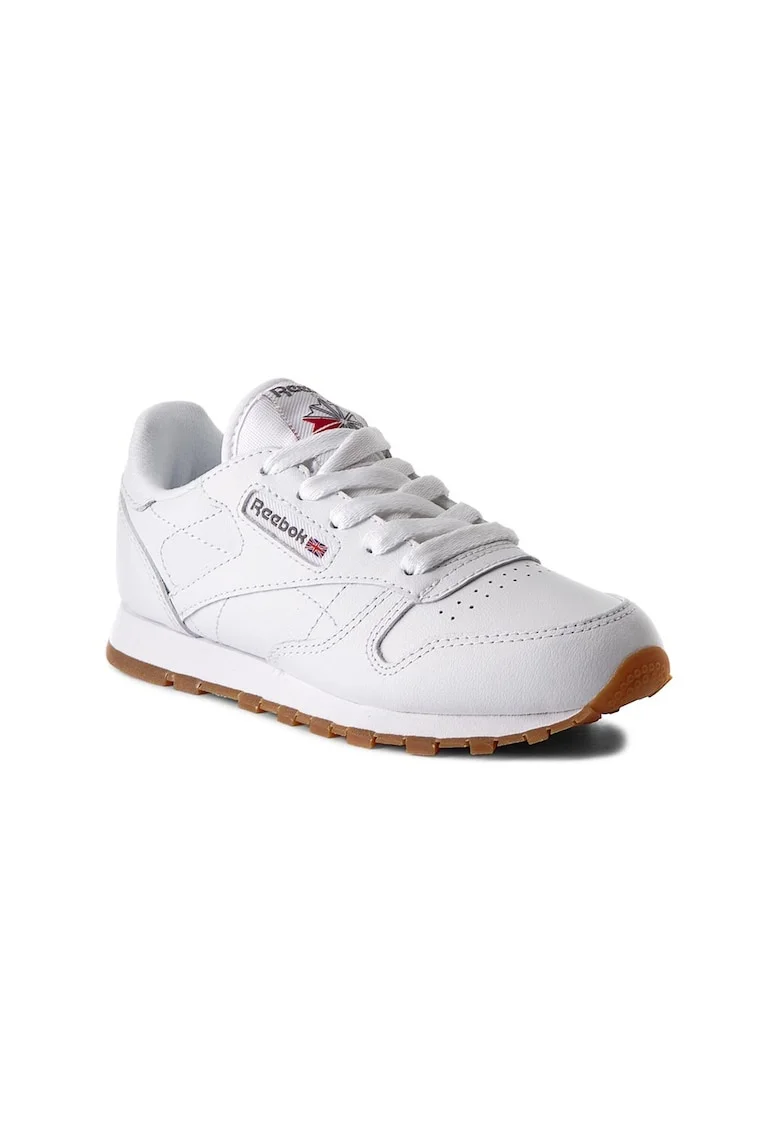 Pantofi sport copii,  199645129, Alb, Piele naturala/Sintetic, Alb