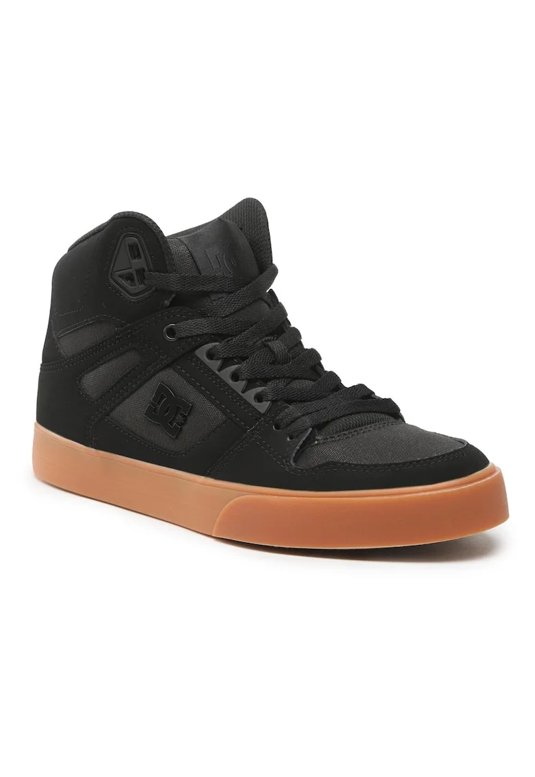 Pantofi sport barbati,  301187103, Negru, Piele naturala/Sintetic, Negru