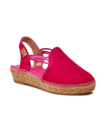 Espadrile dama,  681760, Piele intoarsa, Roz