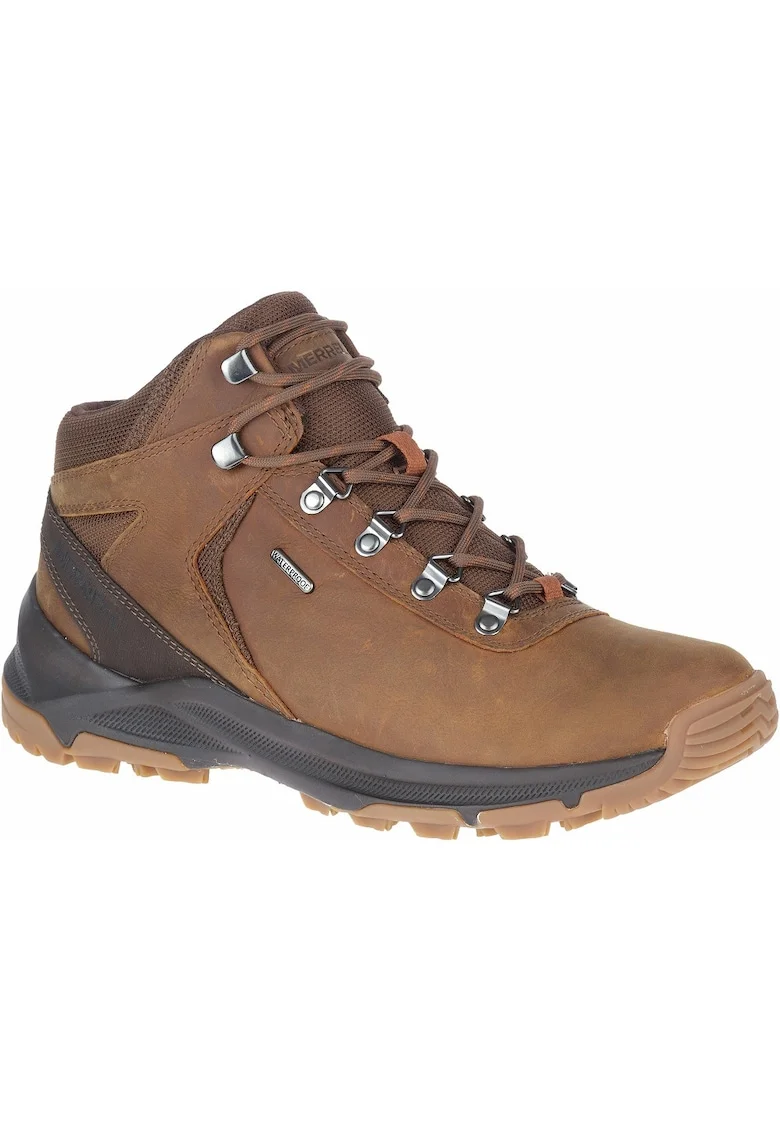 Ghete trekking impermeabile barbati Erie Mid LTR J500121,  Piele naturala, Maro, Maro