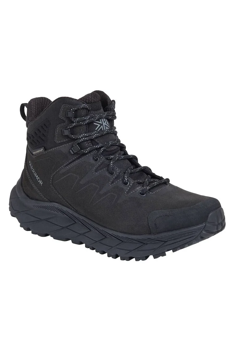 Ghete trekking barbati,  Piele intoarsa, Negru