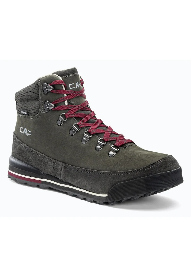 Incaltaminte de trekking barbati,  Heka Wp, Piele naturala, Kaki, Rosu, Rosu/Kaki