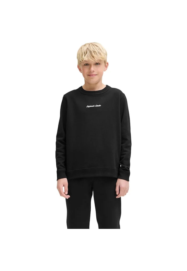 Bluza JACK &JONES Norrebro EMB JNR 47471, Negru