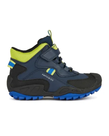 Pantofi sport inalti cu garnituri din material textil, Negru/Verde lime/Bleumarin