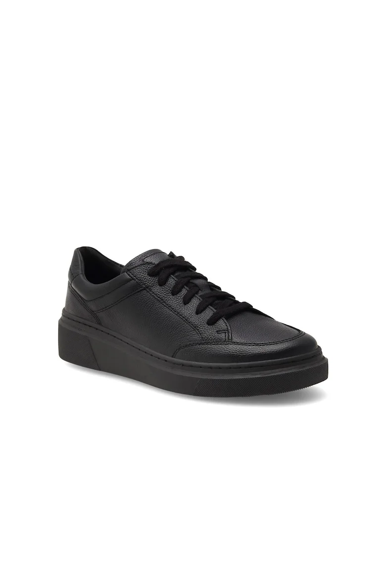 Pantofi sport dama,  403968, Piele naturala, Negru