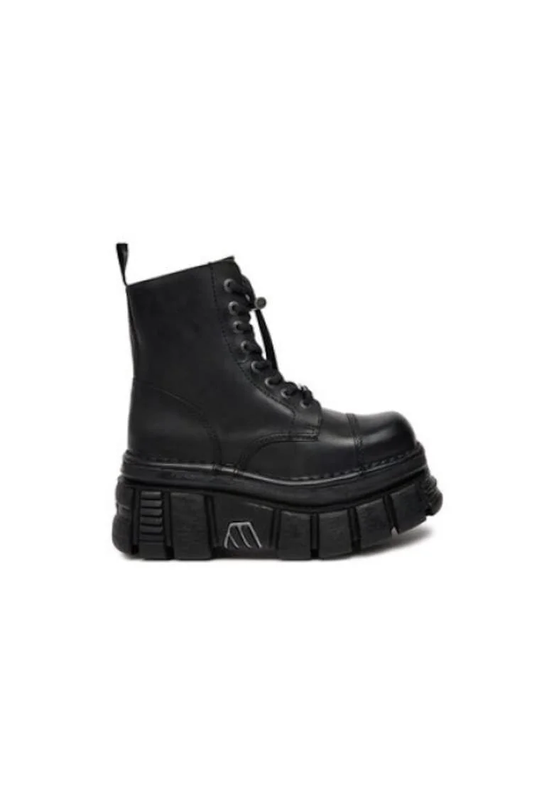 Ghete sport barbati  piele naturala, negru, Negru