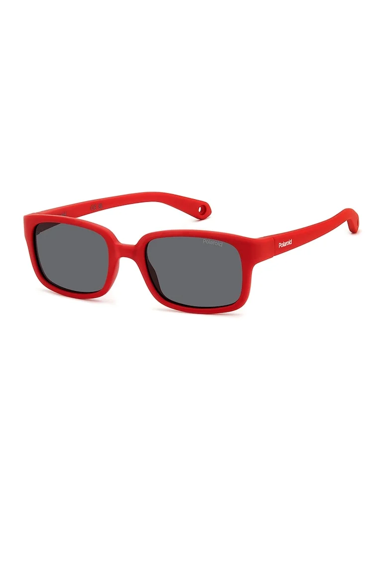 Ochelari de soare dreptunghiulari cu logo, Rosu vermillion