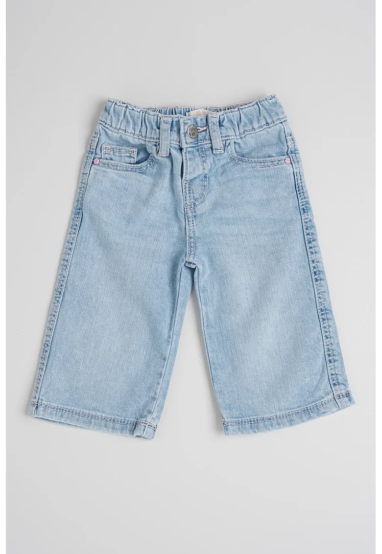 Pantaloni trei sferturi din denim, Albastru deschis