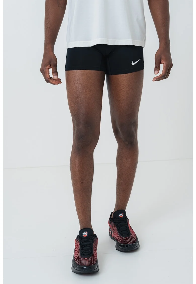 Colanti scurti cu logo, pentru fitness, Negru