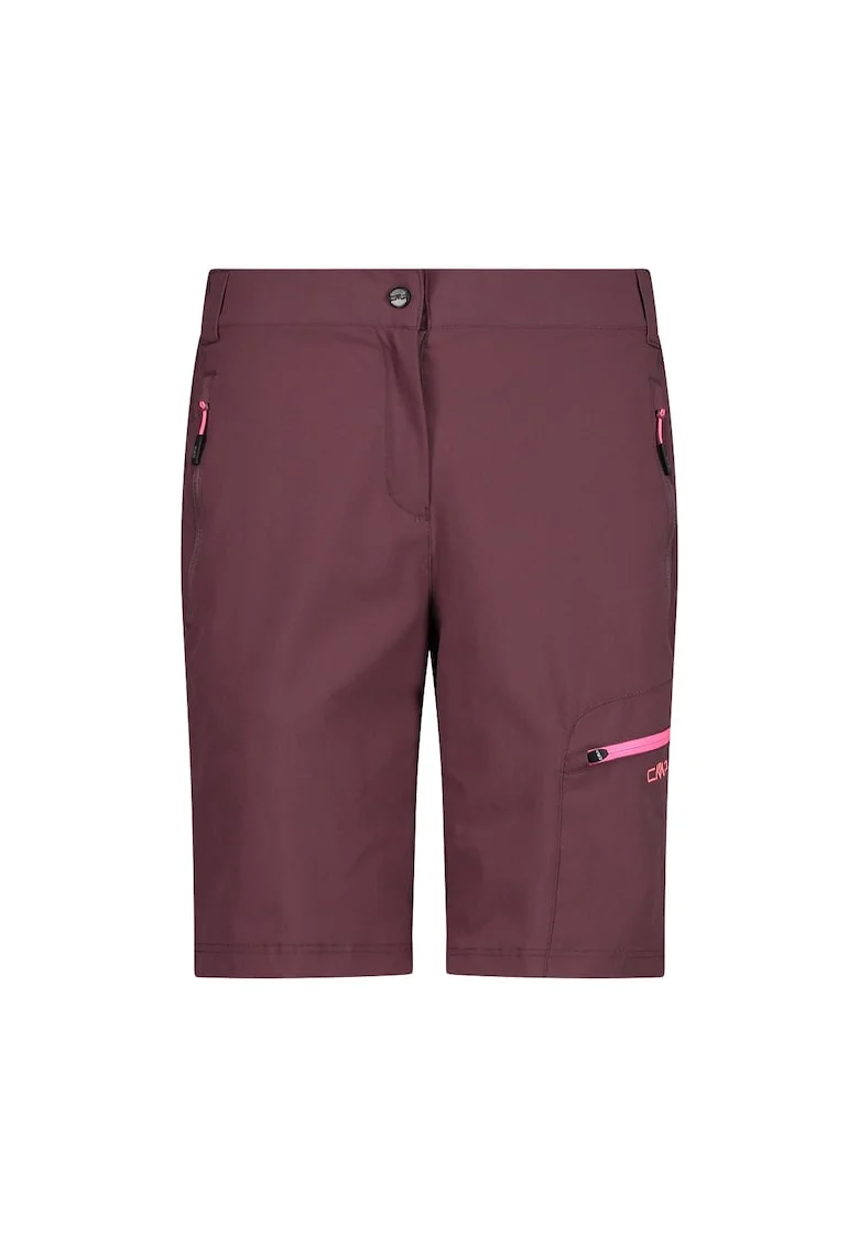 Pantaloni scurti trekking dama, Visiniu