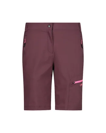 Pantaloni scurti trekking dama, Visiniu