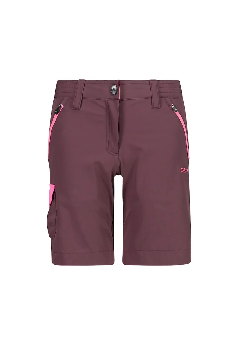 Pantaloni scurti trekking copii  32T5315, Visiniu