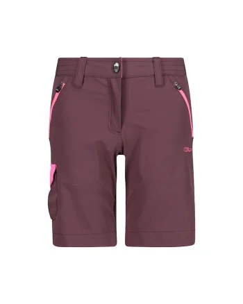 Pantaloni scurti trekking copii  32T5315, Visiniu