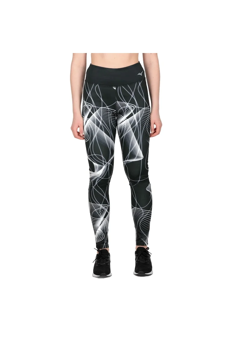 Colanti alergare dama  Printed Tights, Negru