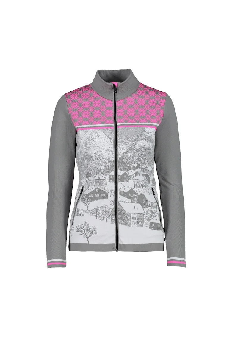 Hanorac Fleece dama,  7H96141, Gri/Gri Roz