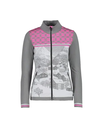Hanorac Fleece dama,  7H96141, Gri/Gri Roz