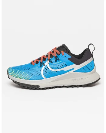 Pantofi cu model perforat pentru alergare React Pegasus Trail 4, Galben/Albastru/Argintiu