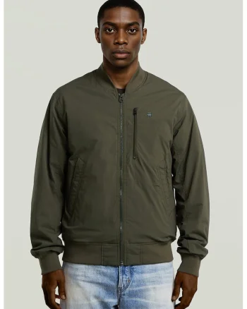 Jacheta bomber cu buzunare oblice, Verde sparanghel