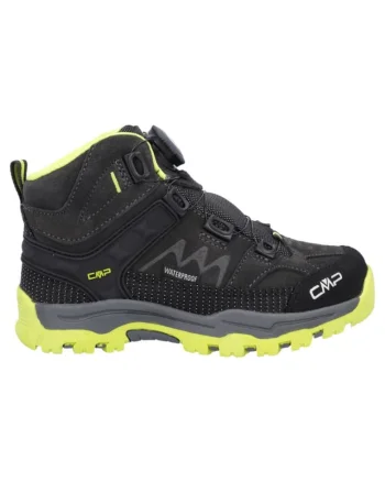 Bocanci trekking copii  Kiruna Mid FitGo FW 2024 Negru/Galben, Negru