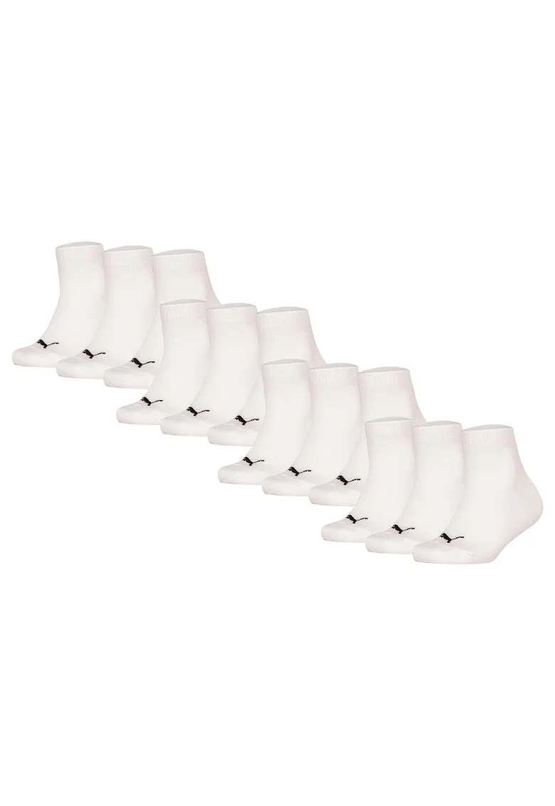 Set de sosete scurte cu logo - 12 perechi, Alb