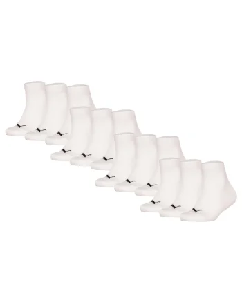 Set de sosete scurte cu logo - 12 perechi, Alb