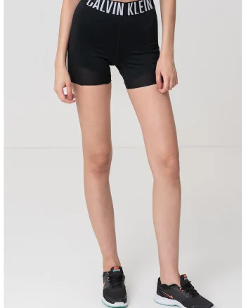 Colanti scurti pentru antrenament, Negru/Alb optic