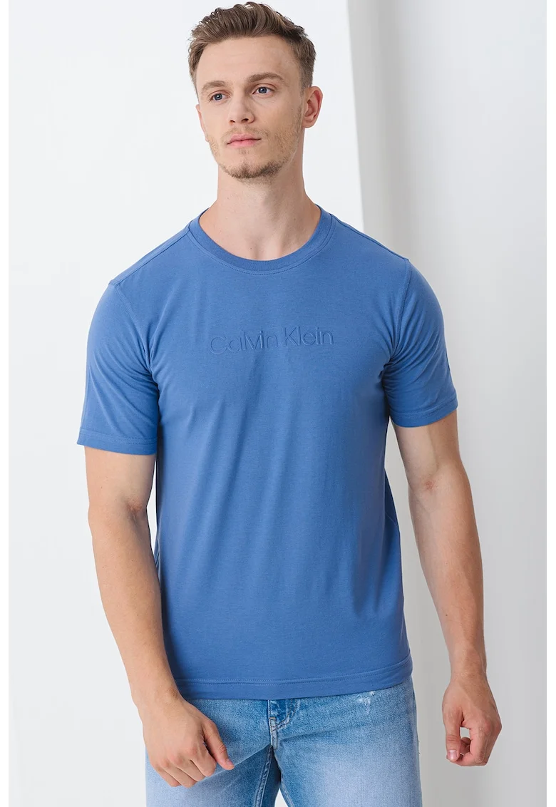 Tricou cu decolteu la baza gatului pentru antrenament, Albastru lavanda