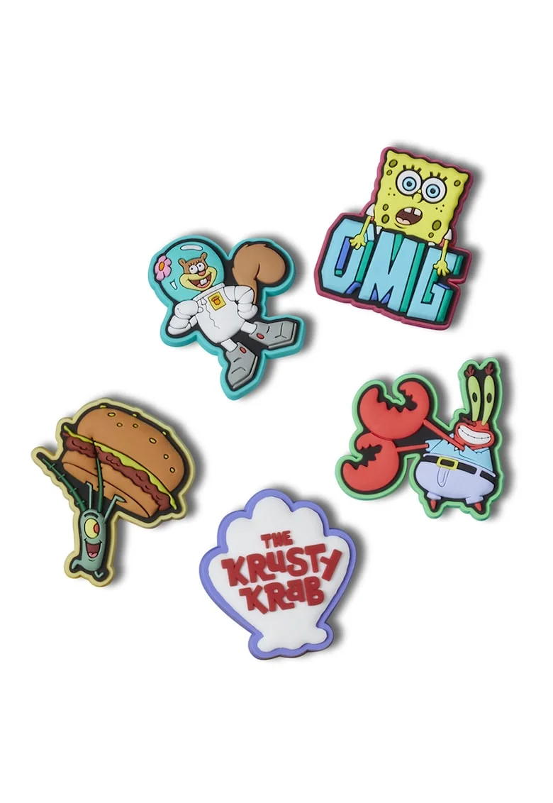 Set de talismane Spongebob Jibbitz - 5 piese, Multicolor
