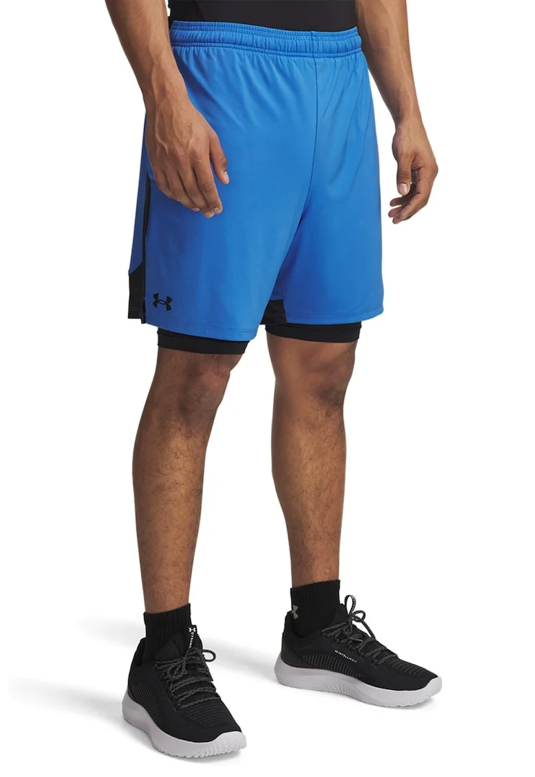 Pantaloni scurti pentru fitness Tech Vent, Negru/Albastru royal