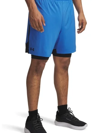 Pantaloni scurti pentru fitness Tech Vent, Negru/Albastru royal