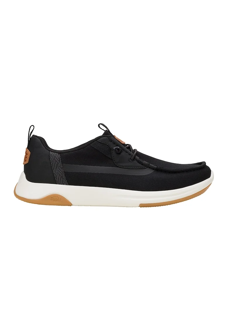 Pantofi sport cu detalii logo, Negru