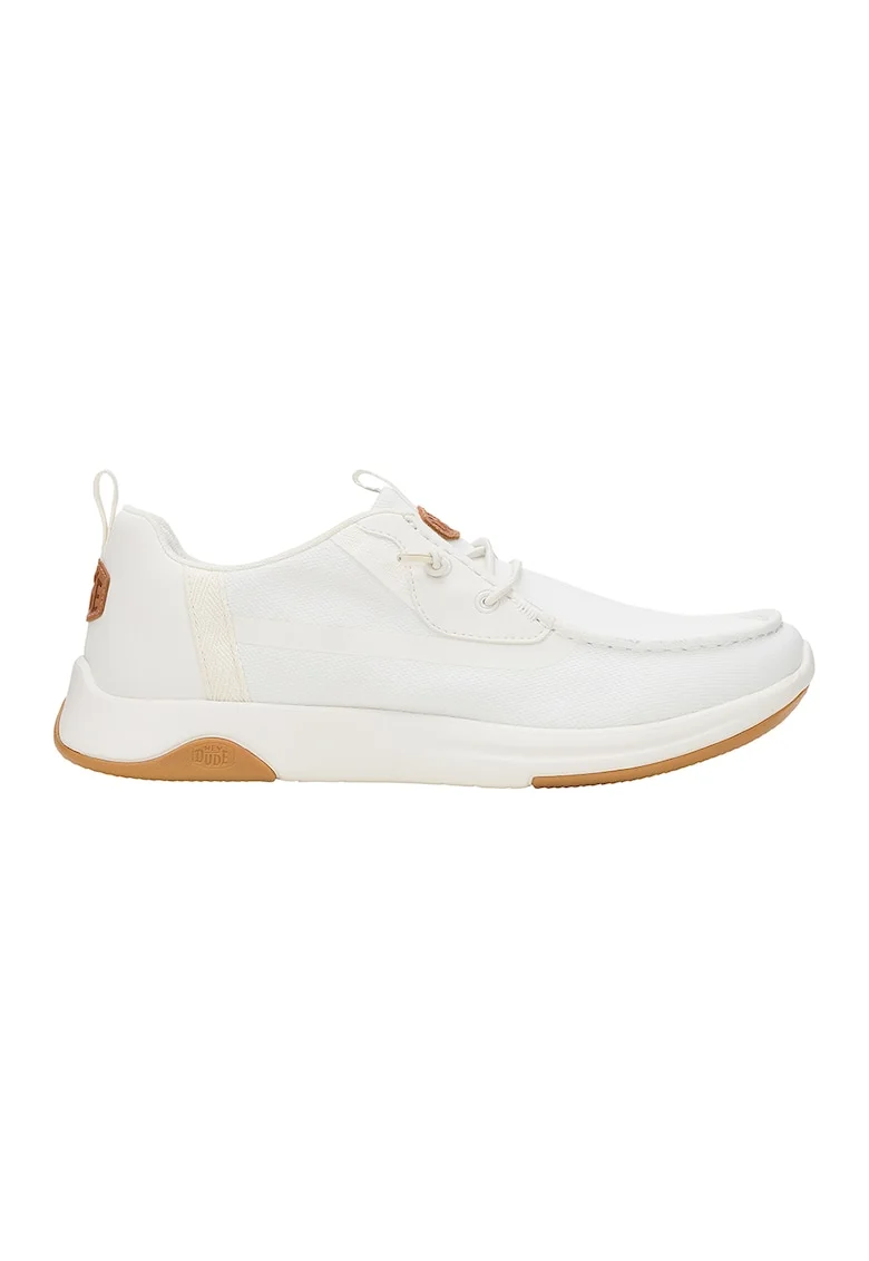 Pantofi sport cu detalii logo, Alb