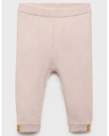 Colanti din amestec de bumbac tricotati, Roz pal